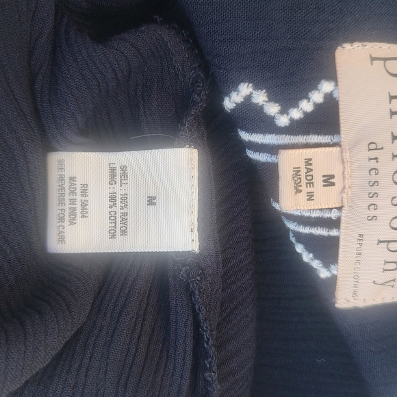 Philosophy Navy and White Embroidered Dress - Picture 7 of 8